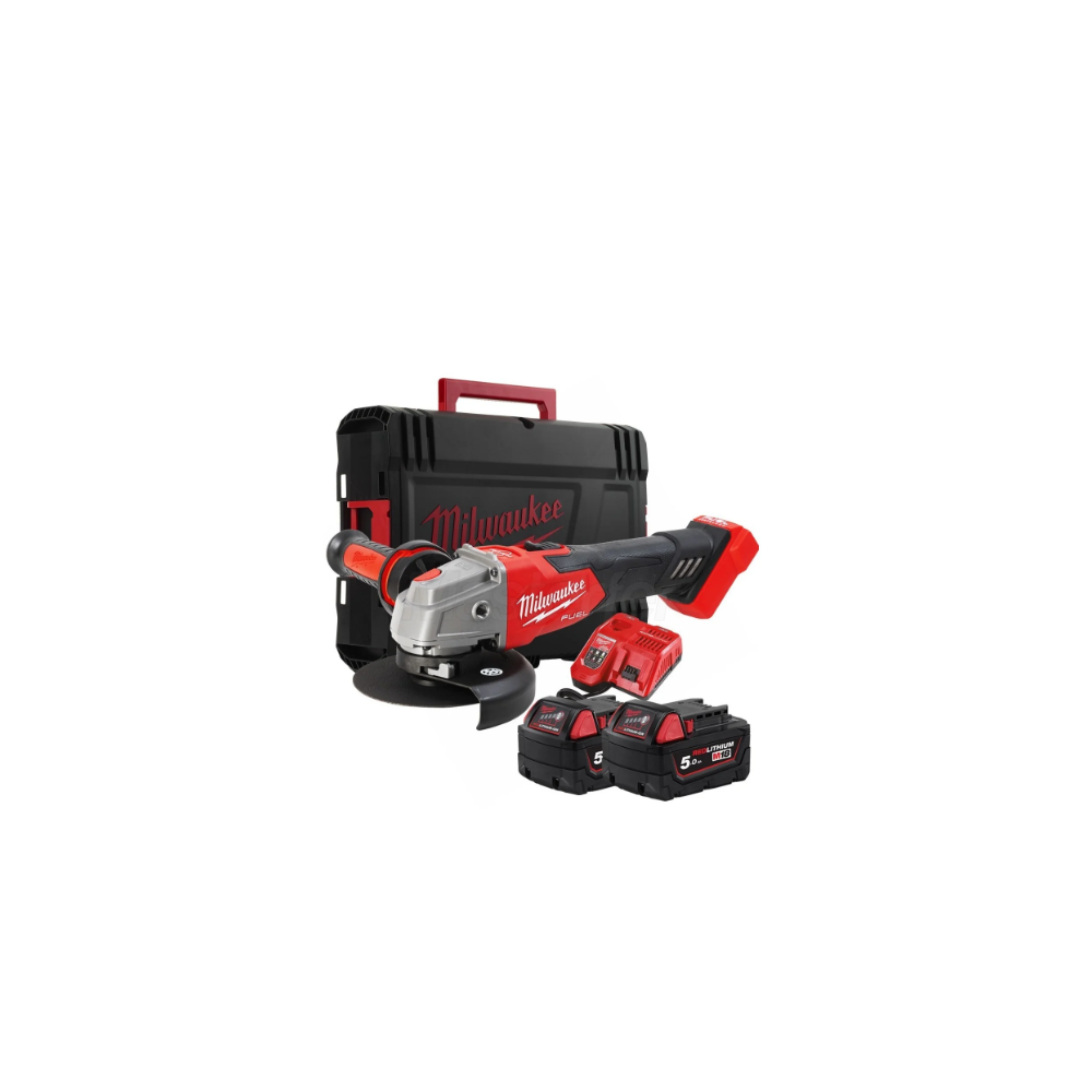 Smerigliatrice angolare 125 mm con interruttore a slitta e freno m18 fuel™ milwaukee M18FSAG125XB-502X