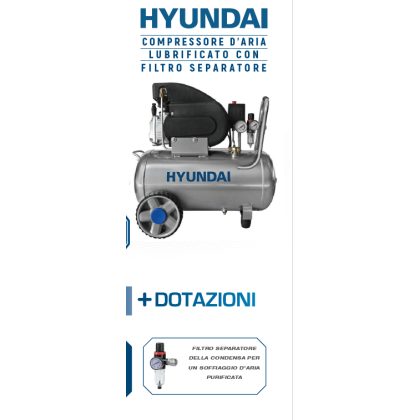 Compressore 50L+ filtro separatore condensa hyundai 65651