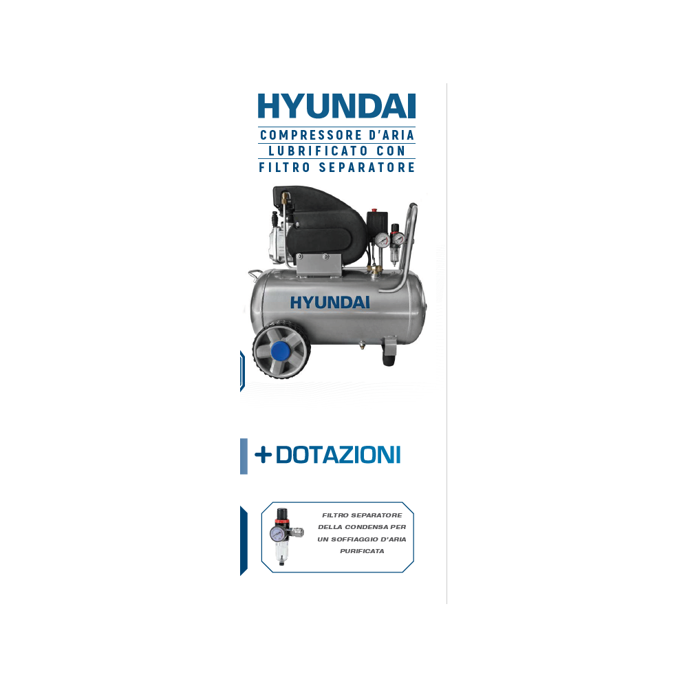 Compressor 50L + condensate separator filter hyundai 65651