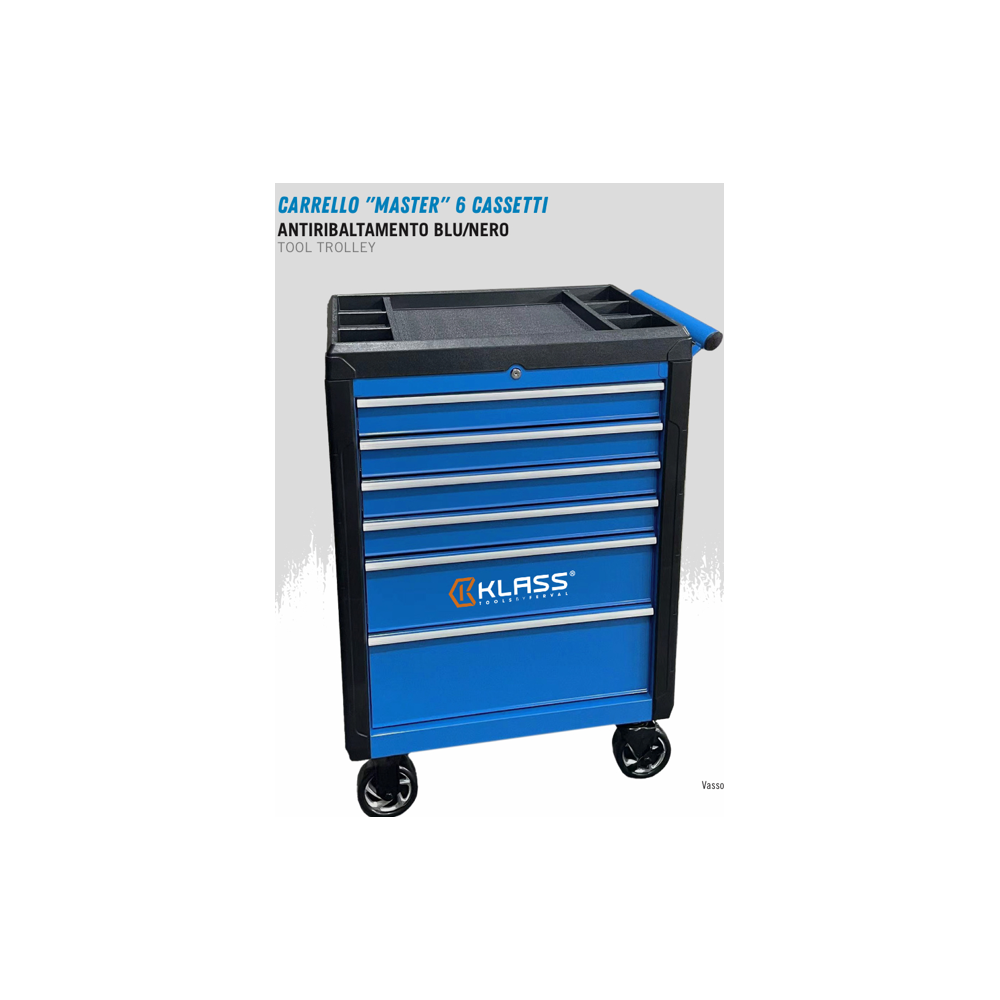 CARRELLO PORTA ATTREZZI  6 CASSETTI 696X976X472 KLASS 8909