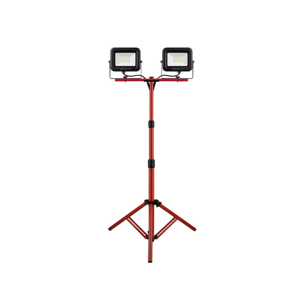 LED WORK LIGHT ON TRIPOD IP65 2X50W 8850m 4000K CABLE+SCHUKO 2.5m