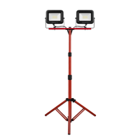 LED WORK LIGHT ON TRIPOD IP65 2X50W 8850m 4000K CABLE+SCHUKO 2.5m