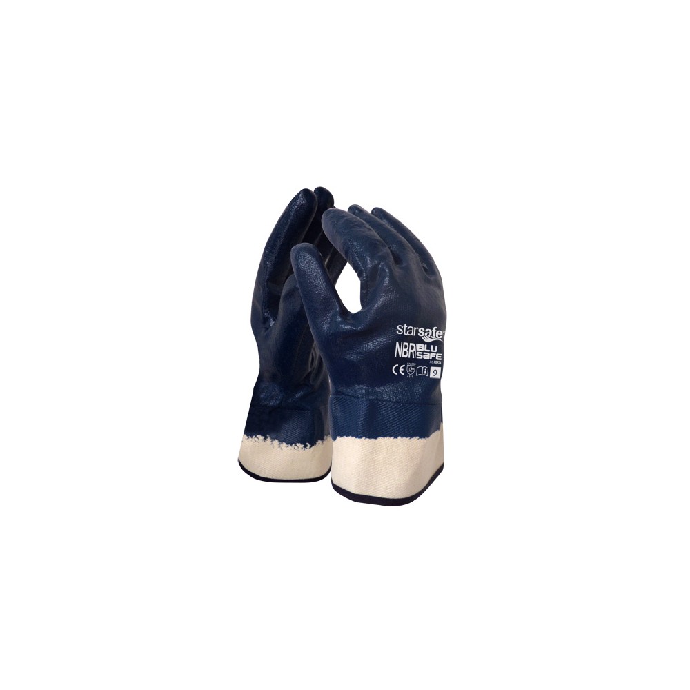 Gloves in NBR TG11/XXL blue shirt CE EN388-4111