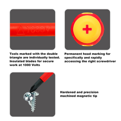 Cacciaviti Phillips FL2 100mm combinati isolati VDE Toptul FYEF0210V4