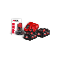 Energy Kit: 2 M18TM Battery + M12TM Battery + M12TM Milwaukee M18 HNRG-802 Charger