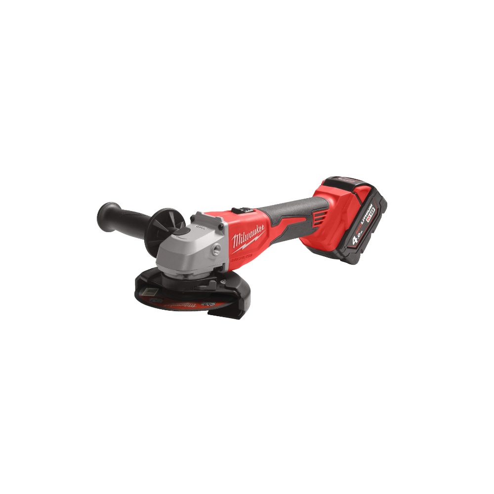 MILWAUKEE M18 BLSAG125X-402X SMERIGLIATRICE M18 BRUSHLESS 125 MM CON AVVIO A SLITTA + VALIGETTA