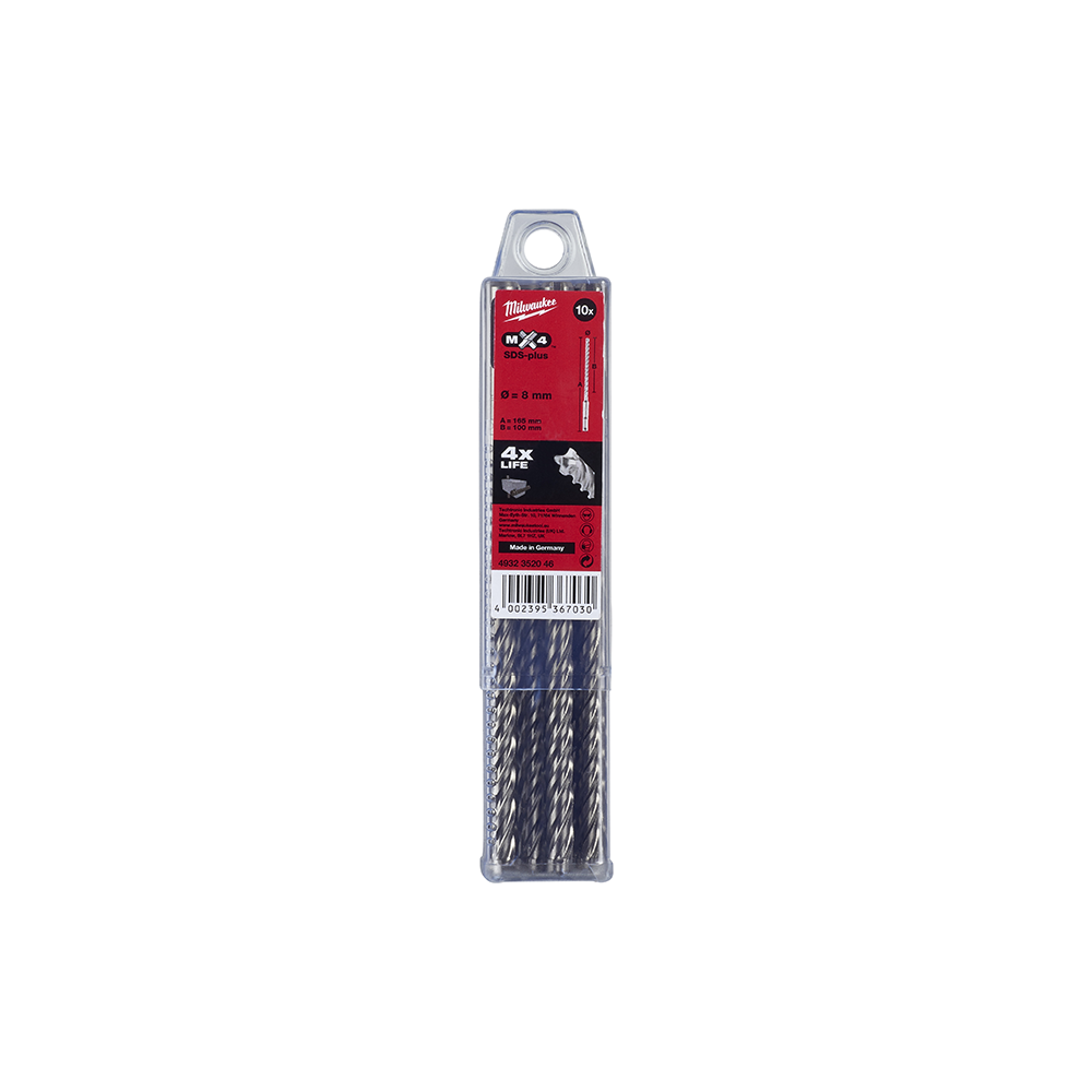 Set of 5 SDS-PLUS MX4 Milwaukee bits 4932352833 600mm Set of 5 SDS-PLUS MX4 Milwaukee bits 4932352833 600mm