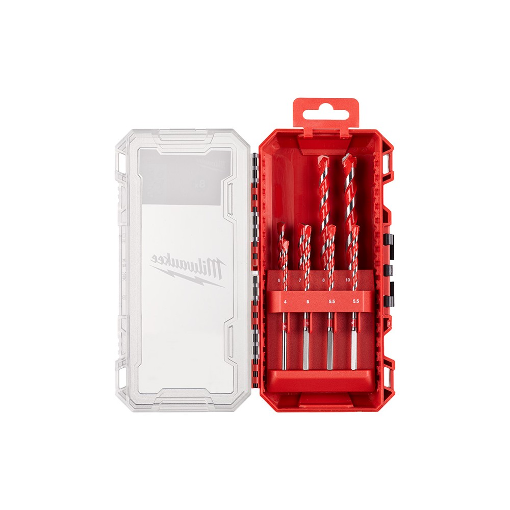 Serie 8 punte per cemento in tungsteno Milwaukee 4932493882 Serie 8 punte per cemento in tungsteno Milwaukee 4932493882