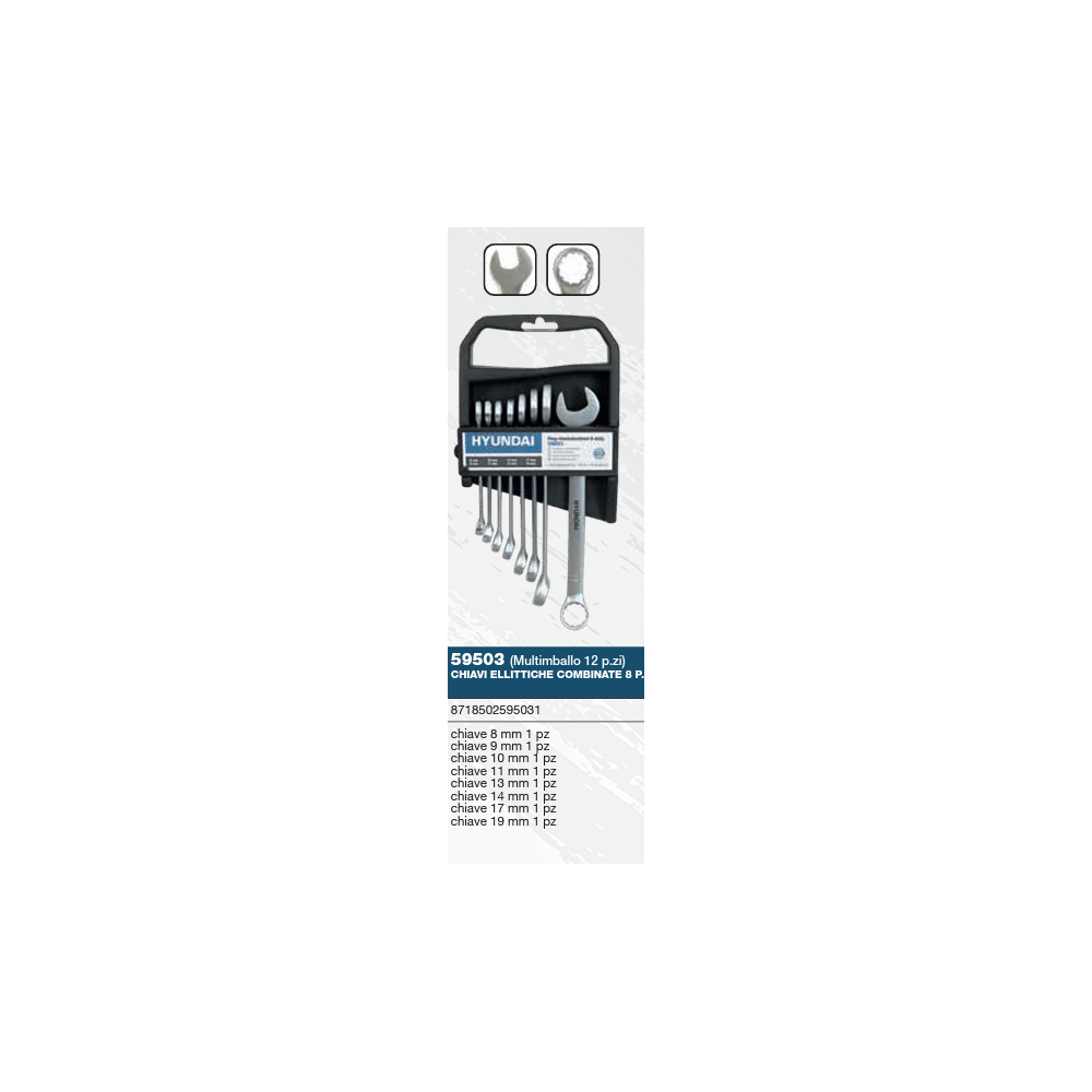8 piece combination wrench set hyundai 59503 8 piece combination wrench set hyundai 59503