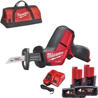 M12 Straight Saw + 2 Batt. 4Ah Milwaukee M12CHZ-402C 1.6Kg