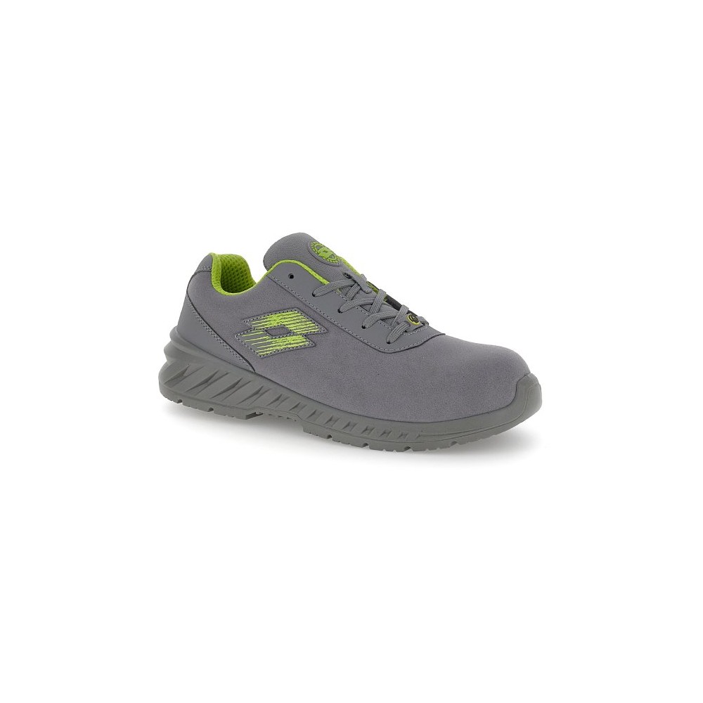 Lotto First 600 S3 SR FO ESD Smoked Gray/Acacia Green Safety Shoes
