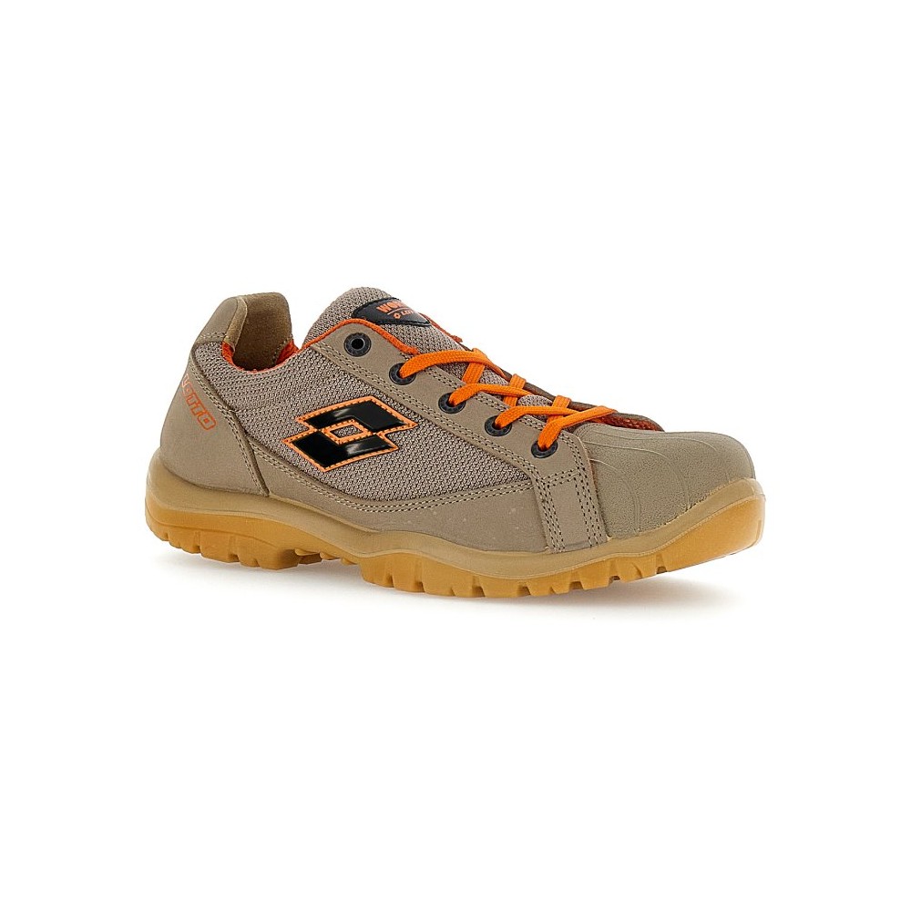 Lotto Jump 550 II S1P SR FO Cobblestone/All Black/Vibrant Orange Safety Shoes