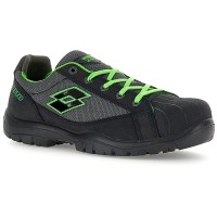 Lotto Jump 550 II S1P SR FO Black/Asphalt/Spring Green Safety Shoes