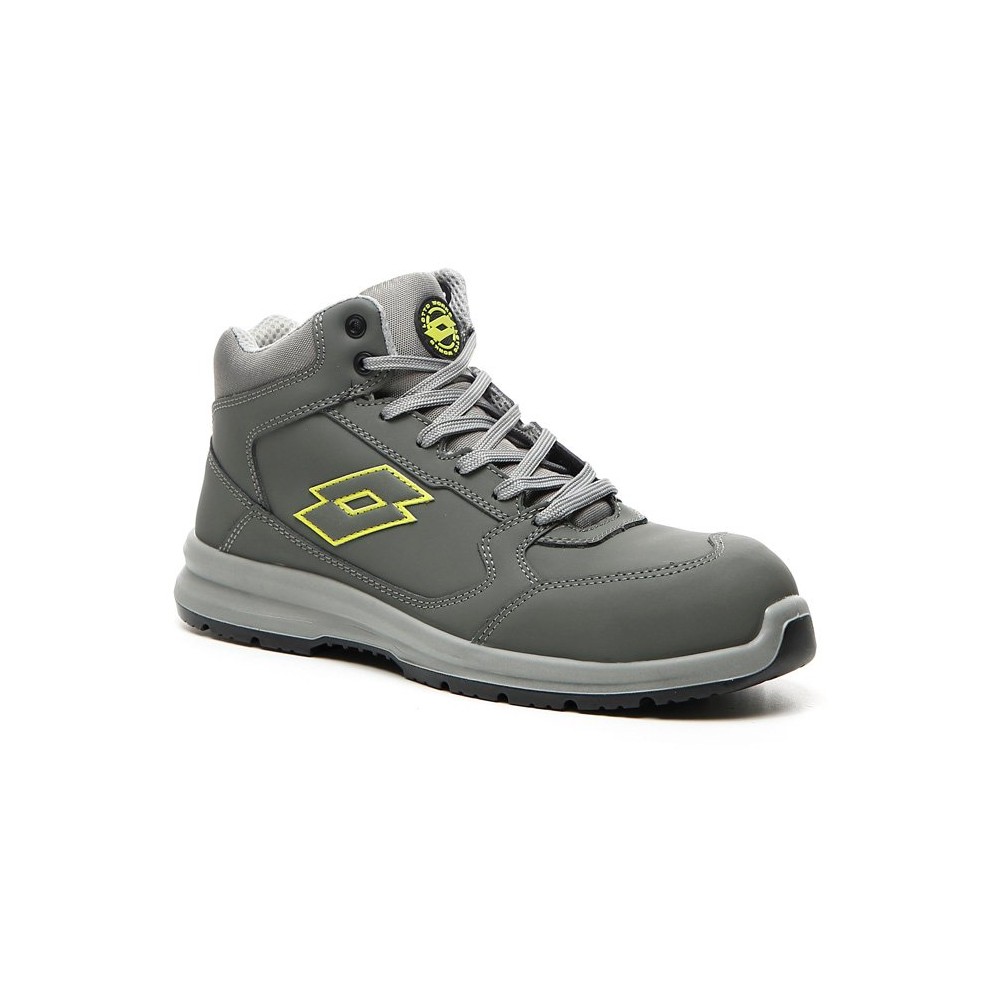 Lotto Race 200 Safety Shoes T8136 Mid S3 SRC Asphalt/Green