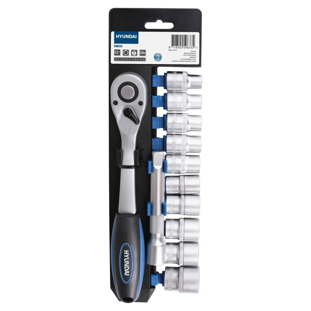 SERIE BUSSOLE 3/8 + CRICCHETTO 12PZ HYUNDAI 59633