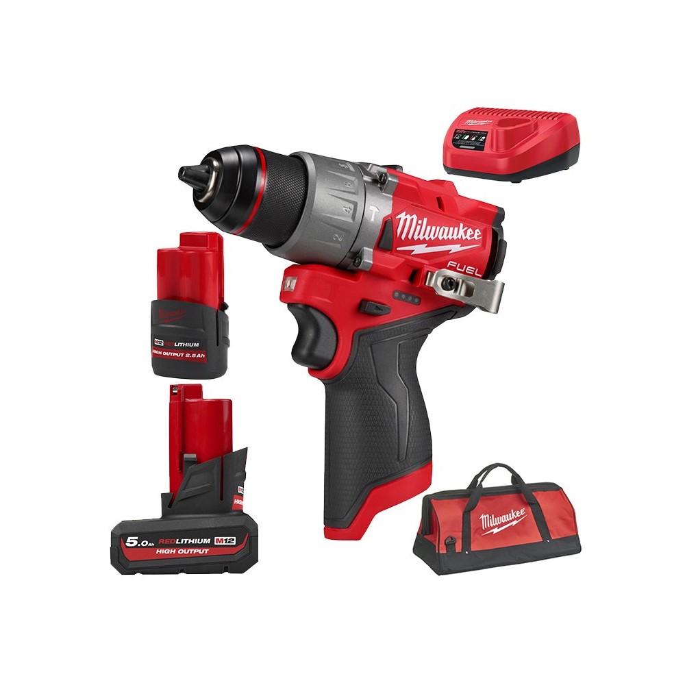 Trapano Avvitatore a Percussione Compatto M12 Milwaukee M12FPD2-255B 45Nm