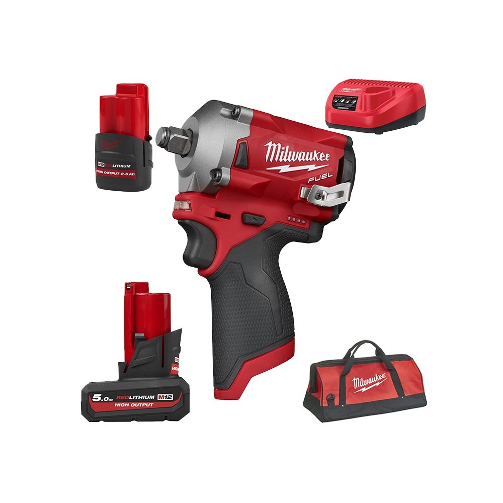 Avvitatore ad impulsi compatto M18 attacco 1/2" Milwaukee M12 FIWF12-255B 339Nm