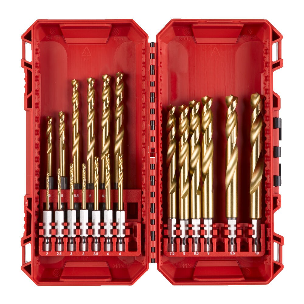 SET 19 PZ PUNTE METALLO HSS-G TITANIO SHOCKWAVE MILWAUKEE 4932493866