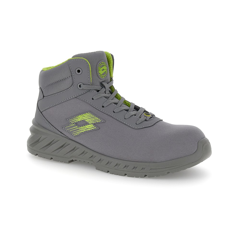 Lotto First 600 Mid S3L SR FO ESD All Black/Samba Orange Safety Shoes