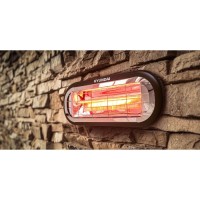 Lampada ad infrarossi 2kw IPX65 Waterproof Hyundai 75169 Nera