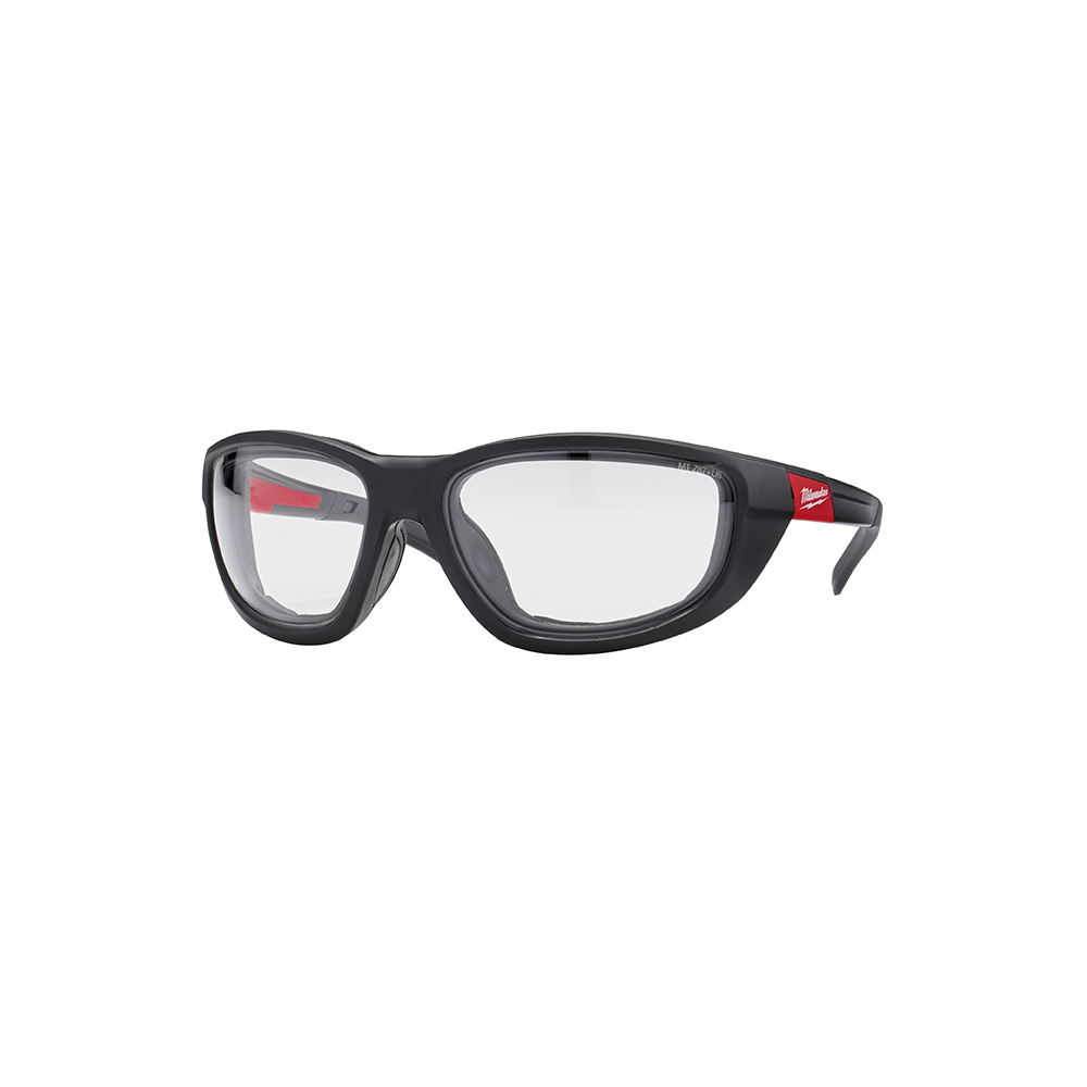 Premium safety glasses clear lenses with foam insert Milwaukee 4932471885
