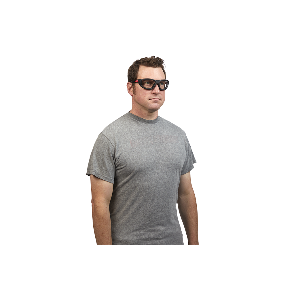 Premium safety glasses clear lenses with foam insert Milwaukee 4932471885