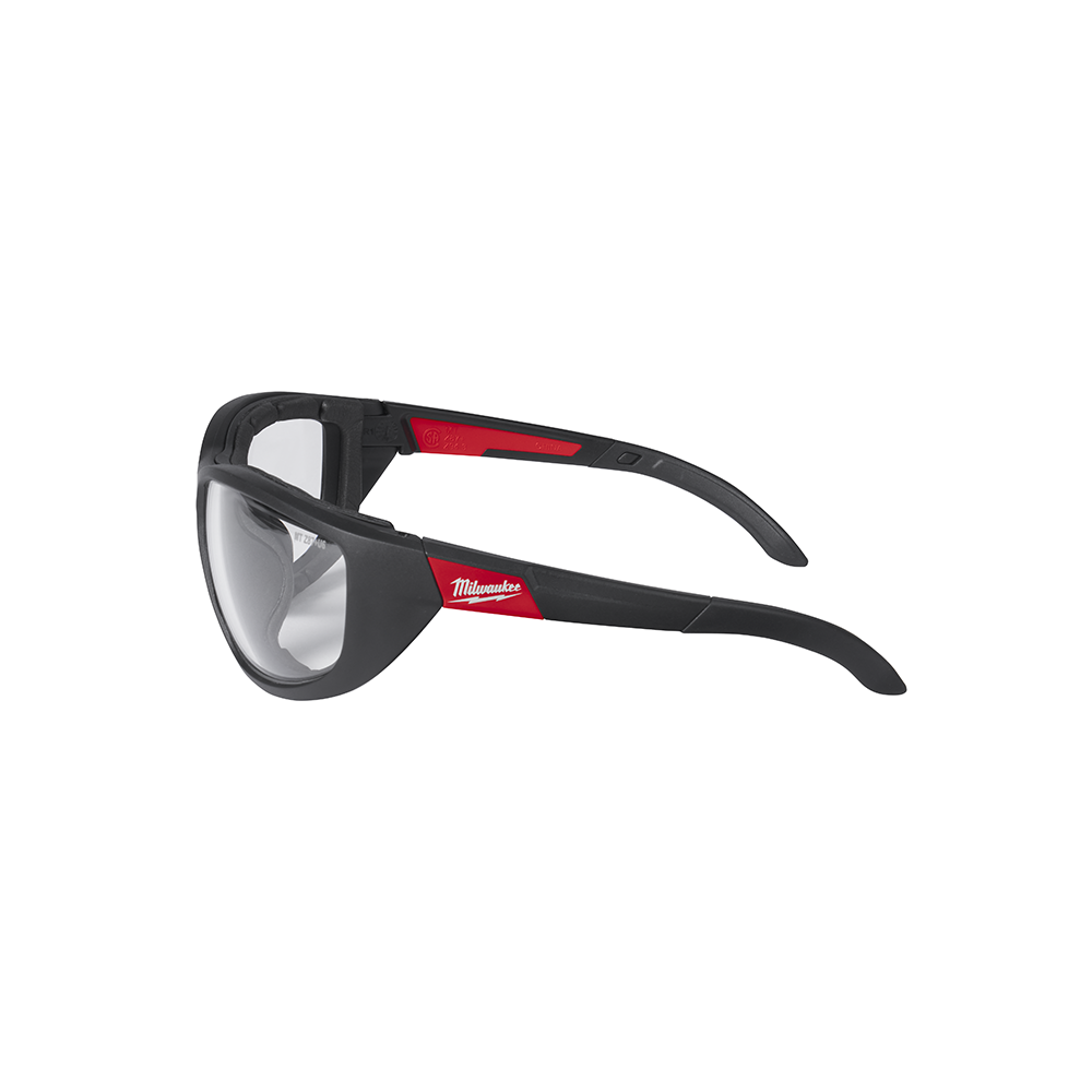 Premium safety glasses clear lenses with foam insert Milwaukee 4932471885