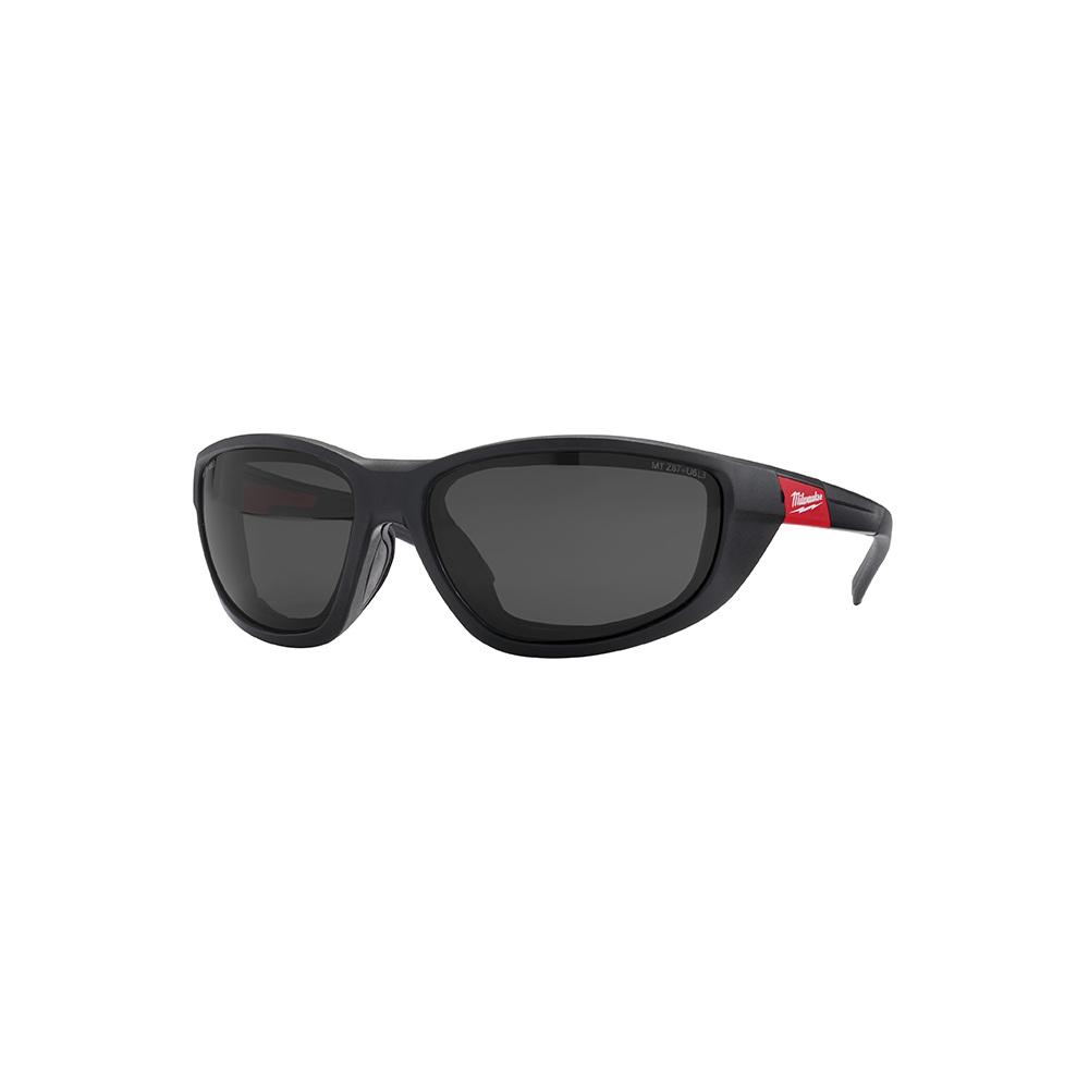 Premium safety glasses dark lenses with foam insert Milwaukee 4932471886