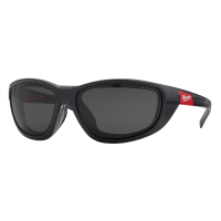 Premium safety glasses dark lenses with foam insert Milwaukee 4932471886