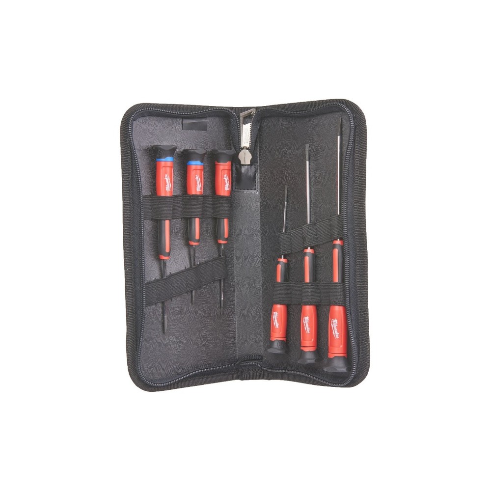 Milwaukee Precision Screwdriver Series 6 Pcs 4932471869 with Case
