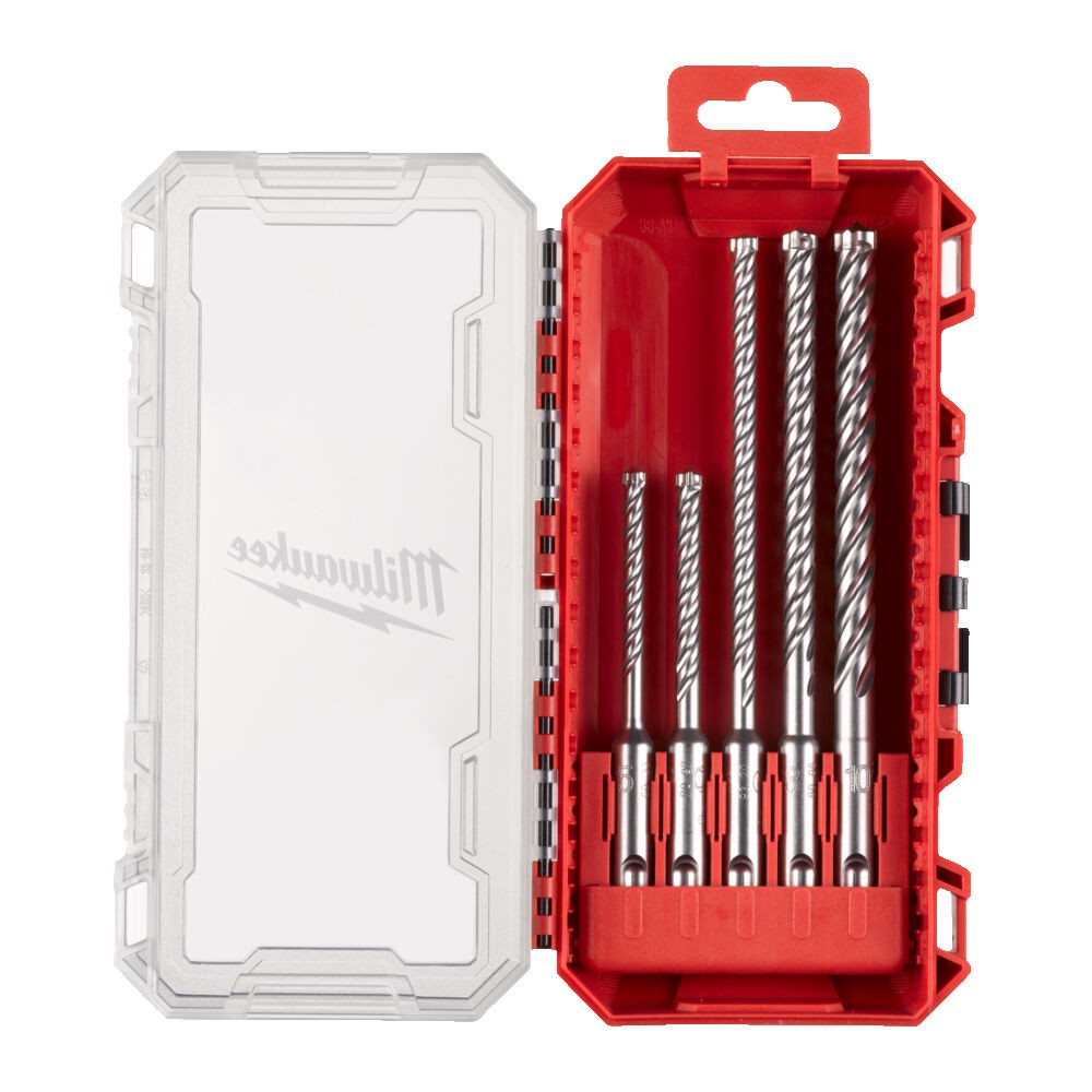 Set 5 Punte Sds-Plus Mx4 5x115mm-6x115mm-6x165mm-8x165mmx10x165mm Milwaukee 4932498297